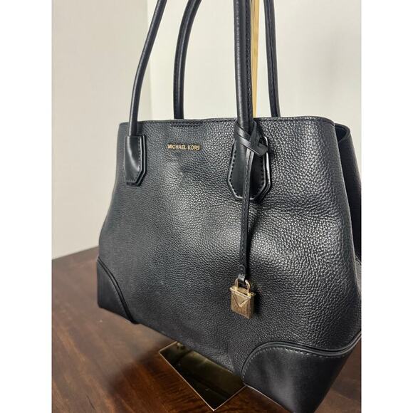Michael Kors Mercer Gallery Med. Faux Pebbled Leather Tote Bag - Picture 2 of 12